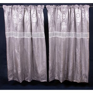 Dekorativní závěsy LISIN - 2X150X250 Šedá