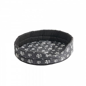 Oválný pelech pro psy V 66x55x16 - My dog my love tmavě šedý