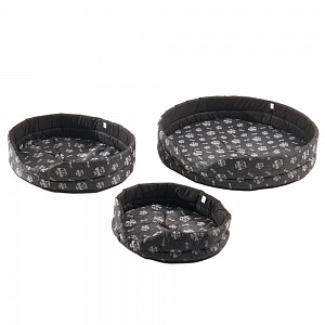 Oválný pelech pro psy V 66x55x16 - My dog my love tmavě šedý