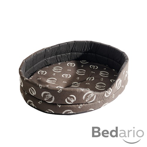 Oválný pelech pro psy V 66x55x16 - Royal dog hnědý