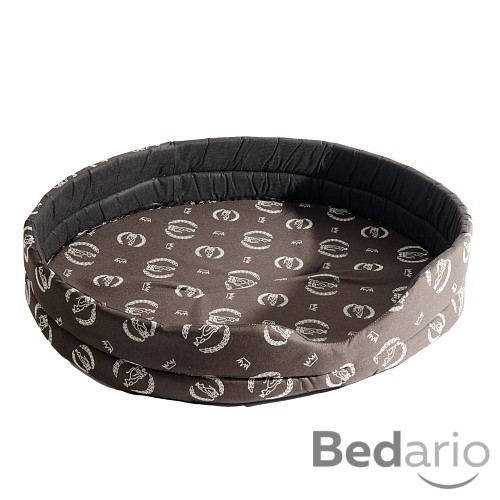 Oválný pelech pro psy VIII 76x68x16 - Royal dog hnědý