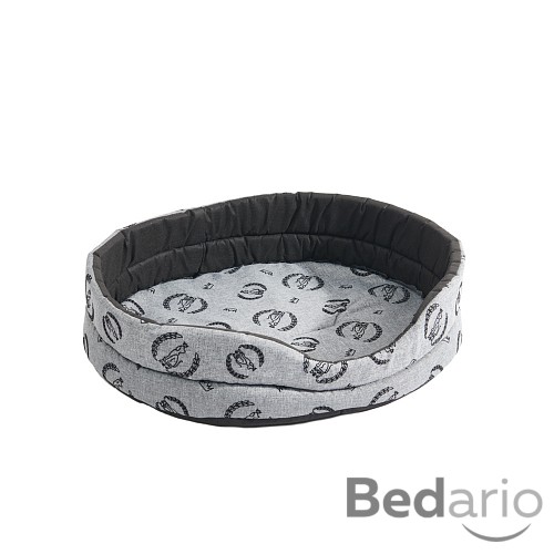 Oválný pelech pro psy IV 60x50x15 - Royal dog šedý