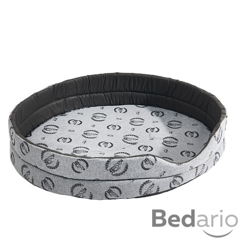 Oválný pelech pro psy VII 70x65x16 - Royal dog šedý