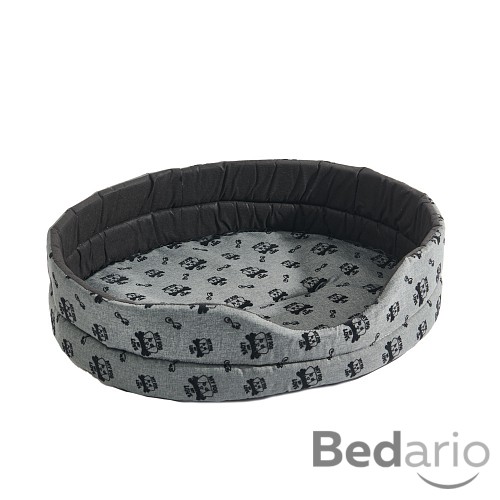 Oválný pelech pro psy VI 68x60x16 - My dog my love šedý