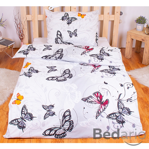 Bavlněné povlečení 140x200+70x90 Motýlí elegance