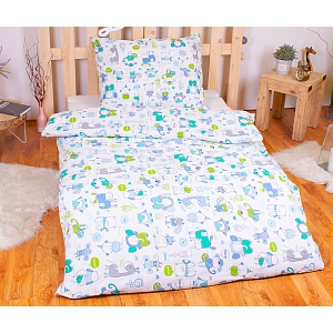 Bavlněné povlečení 140x200+70x90 Cartoon ZOO