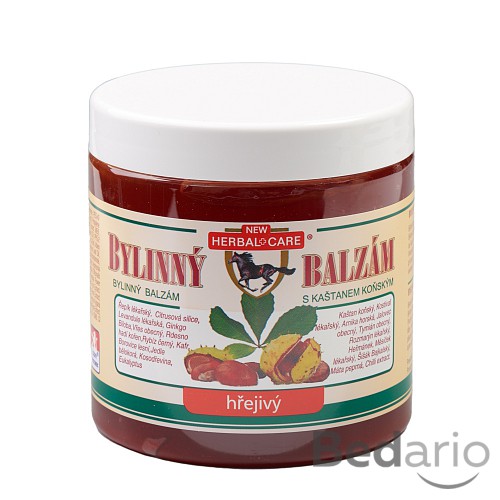 Bylinný balzám s kaštanem koňským - hřejivý 500ml