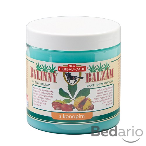 Bylinný balzám s kaštanem koňským - s konopím 500ml
