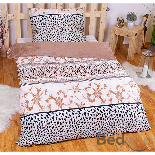 Mikroplyšové povlečení Premium 140x200+70x90 Savanah