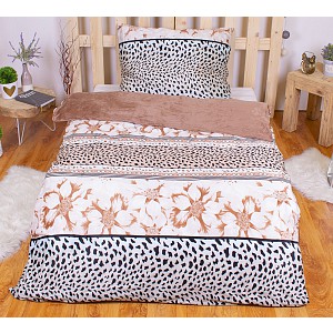Mikroplyšové povlečení Premium 140x200+70x90 Savanah