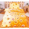 Mikroplyšové povlečení Premium 140x200+70x90 Oranžové spirály