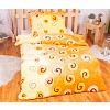 Mikroplyšové povlečení Premium 140x200+70x90 Oranžové spirály