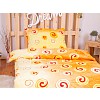 Mikroplyšové povlečení Premium 140x200+70x90 Oranžové spirály