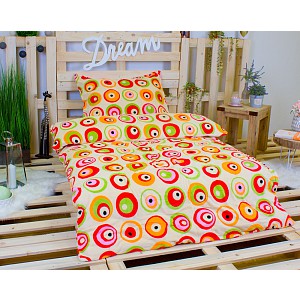 Mikroplyšové povlečení Premium 140x200+70x90 Oky červená