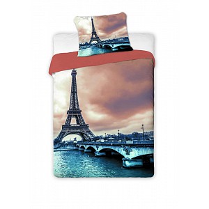 Bavlněné povlečení PAŘÍŽ SKY 140x200+70x90