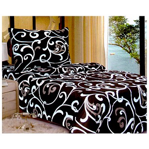 Povlečení na dvě lůžka 140x200+70x90 Lida Design Černý orient