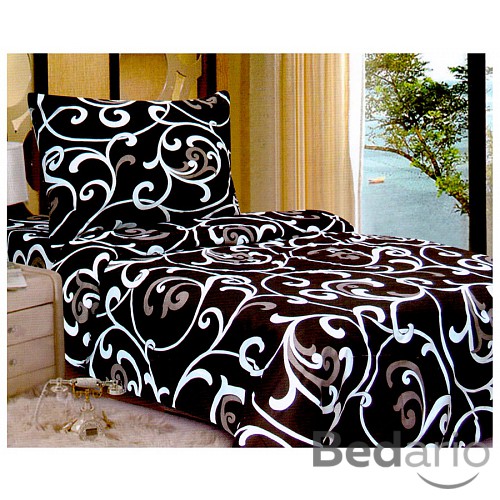 Povlečení na dvě lůžka 140x200+70x90 Lida Design Černý orient