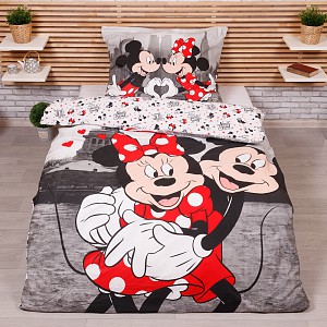 Bavlněné povlečení 140x200+70x90 Mickey & Minnie v NY