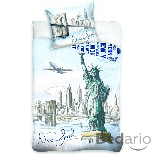 Bavlněné povlečení 140x200+70x90 Socha svobody ART