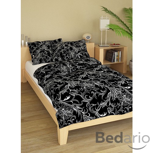 Bavlněné povlečení 70x90 + 140x200 - Black Oriental