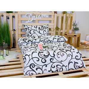 Krepové povlečení 140x200 70x90 Bílý Orient