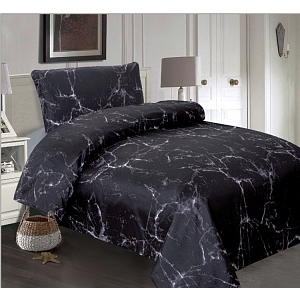 Microtop povlečení Comfort 140x200+70x90 Černý mramor