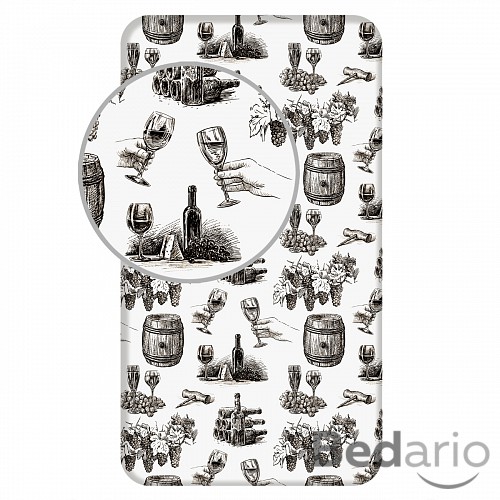 Bavlněné prostěradlo 90x200 Víno