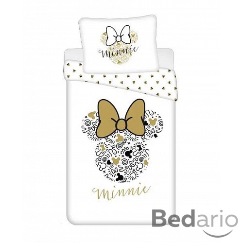 Bavlněné povlečení 140x200+70x90 Minnie Gold