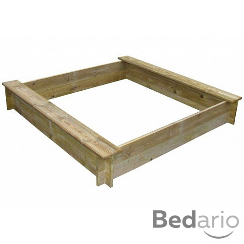 Pískoviště dřevěné čtyřhranné se dvěma sedátky