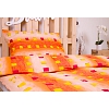 Bavlněné povlečení economy 140x200+70x90 Squares orange