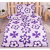 Bavlněné povlečení economy 140x200+70x90 Flora fialové
