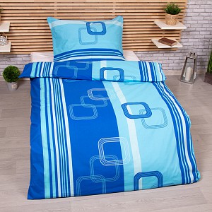 Bavlněné povlečení 140x200+70x90 Tonda modrý