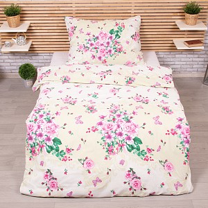 Bavlněné povlečení 140x200+70x90 Kytice