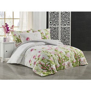 Prodloužené bavlněné povlečení 140x220+70x90 Luční kvítí