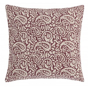 Bavlněný povlak na polštář PAULA 45x45 - Bordo kašmír