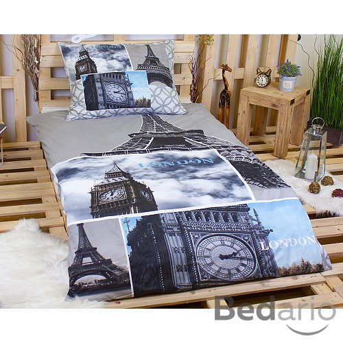 3D povlečení 140x200+70x90 Paris-London