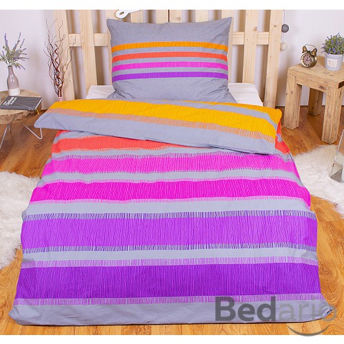 Bavlněné povlečení ELLE fialová 140x200+70x90