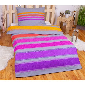 Bavlněné povlečení ELLE fialová 140x200+70x90