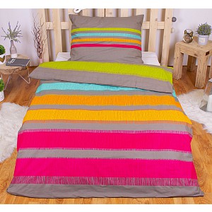 Bavlněné povlečení ELLE malinová 140x200+70x90