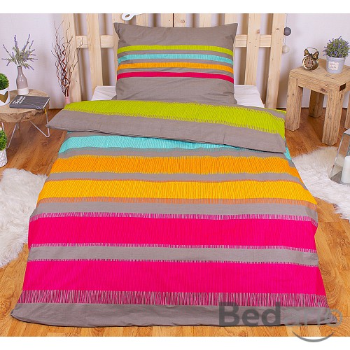 Bavlněné povlečení ELLE malinová 140x200+70x90