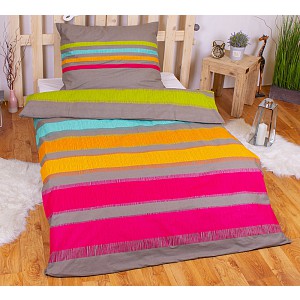 Bavlněné povlečení ELLE malinová 140x200+70x90