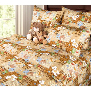 Dětské perkálové povlečení Azor 140x200+70x90