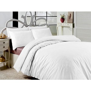 Bavlněné povlečení 140x200+70x90 Klasika bílá