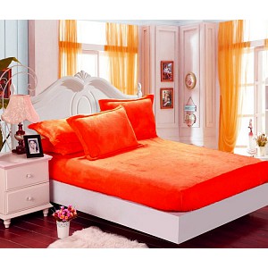 Mikroplyšové prostěradlo 180x200 Elegance - Oranžová