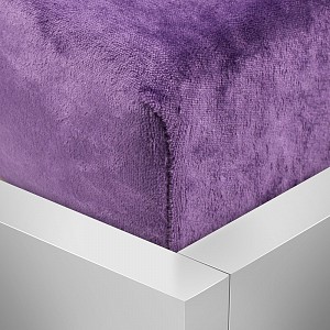 Mikroplyšové prostěradlo 180x200 Elegance - Tmavě fialová