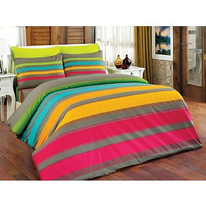 Bavlněné povlečení ELLE malinová 140x220+70x90