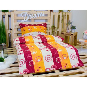 Krepové povlečení DELUXE 70x90 140x220 - Vínové bubliny