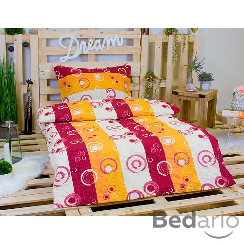 Krepové povlečení DELUXE 70x90 140x220 - Vínové bubliny