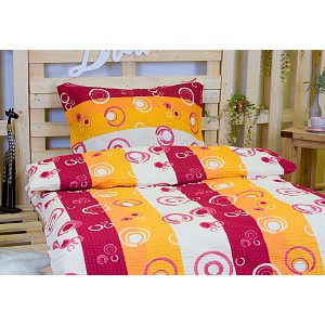 Krepové povlečení DELUXE 70x90 140x220 - Vínové bubliny