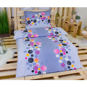 Bavlněné povlečení puntíky barevné 140x200+70x90